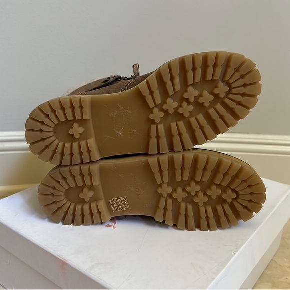 See by Chloe Eileen Shearling Hiking Boots - Size 6 US / 36 EU - Taupe - Picture 6 of 8